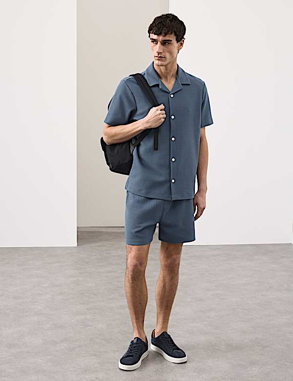 Textured Stretch Jersey Shorts - AL