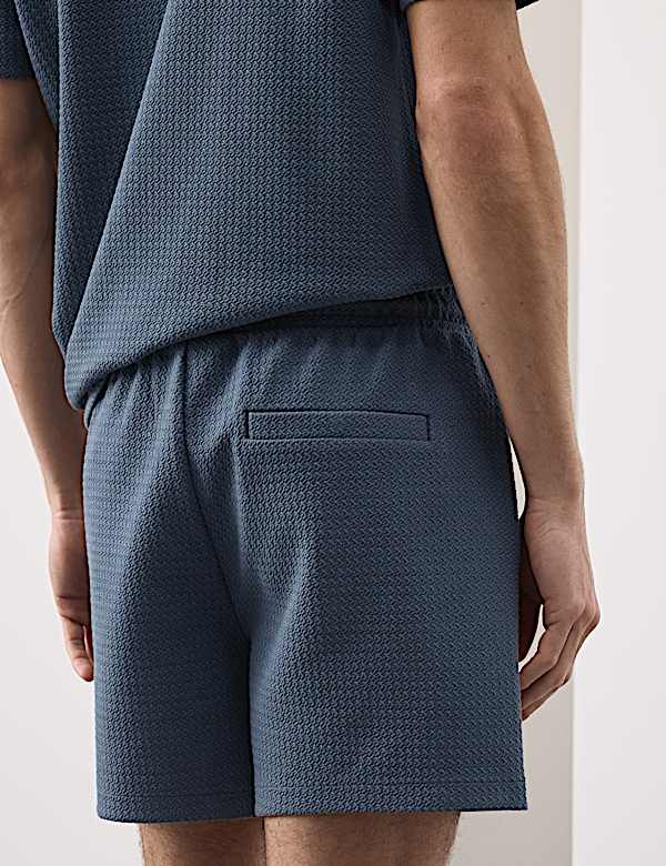 Textured Stretch Jersey Shorts - AL