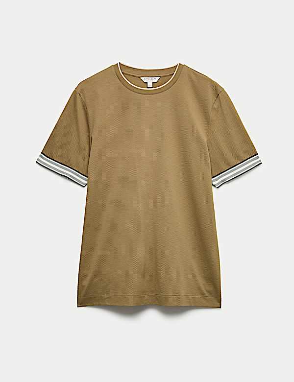 Pure Cotton Banded Cuff Popcorn T-shirt