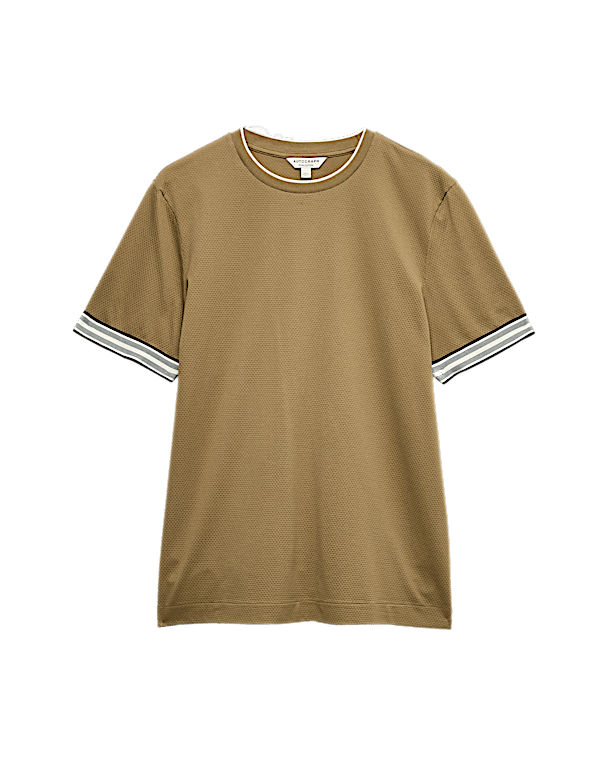 Pure Cotton Banded Cuff Popcorn T-shirt