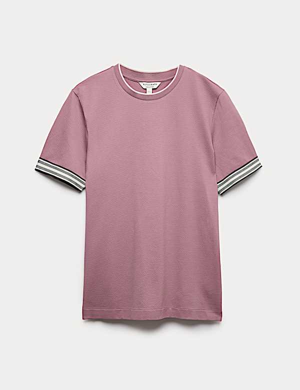 Pure Cotton Banded Cuff Popcorn T-shirt