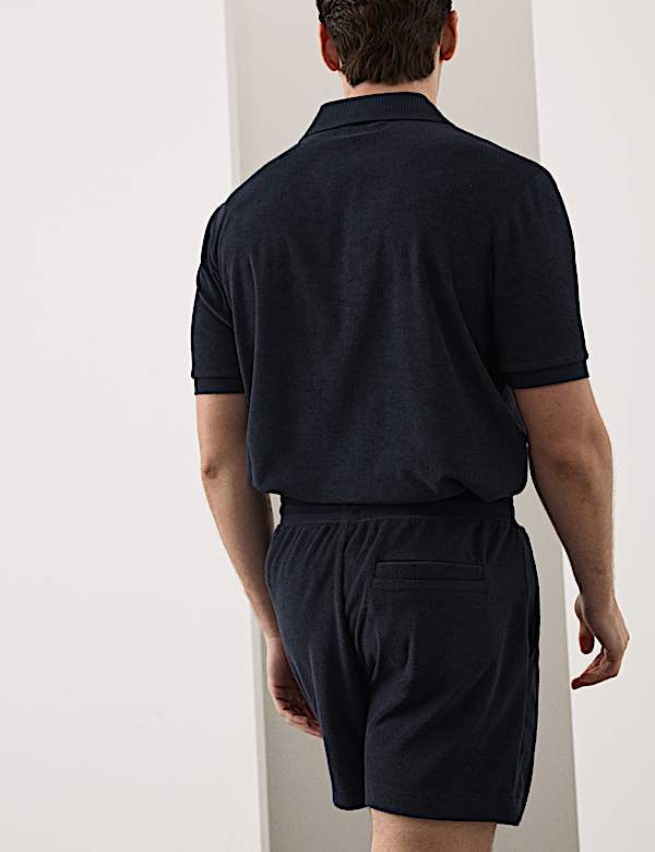 Short en coton &eacute;ponge - BE