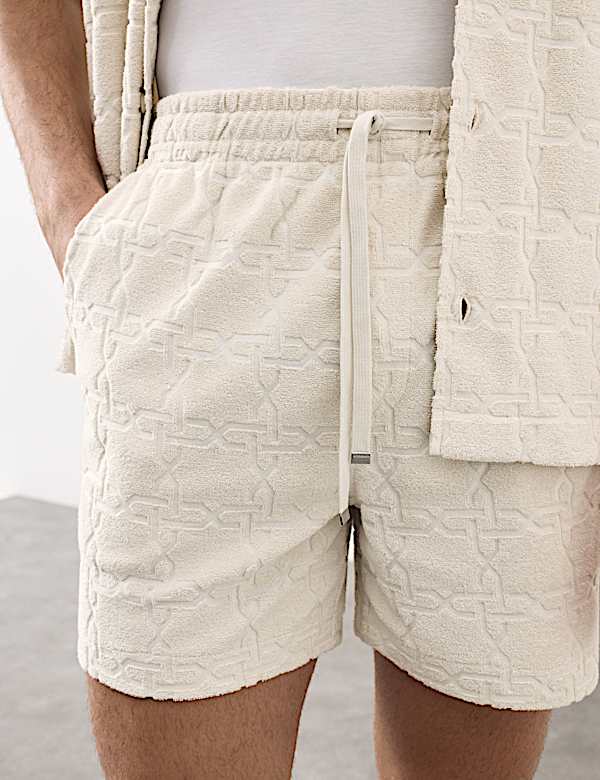 Cotton Rich Jacquard Towelling Shorts - FI