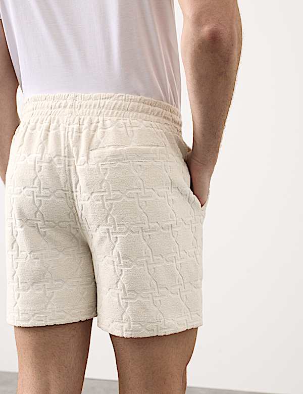Cotton Rich Jacquard Towelling Shorts - FI