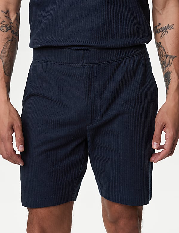 Pure Cotton Textured Shorts