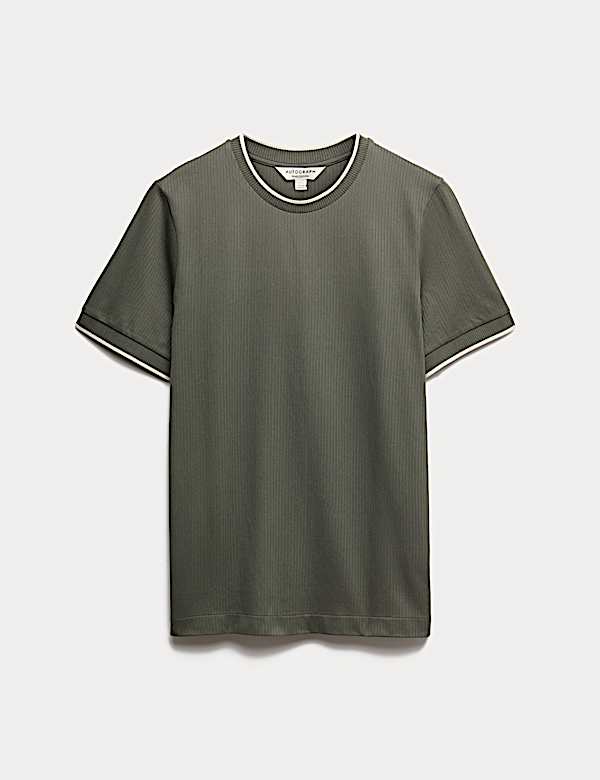 Pure Cotton Jacquard T-Shirt - JO