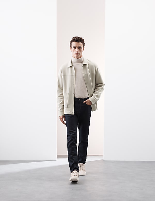 Cotton Rich Jersey Overshirt - JP