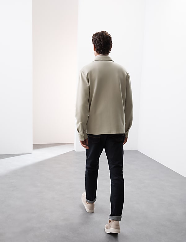 Cotton Rich Jersey Overshirt - JP