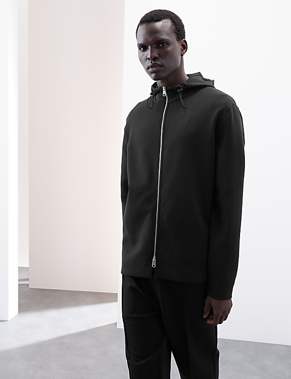 Cotton Rich Zip Up Hoodie