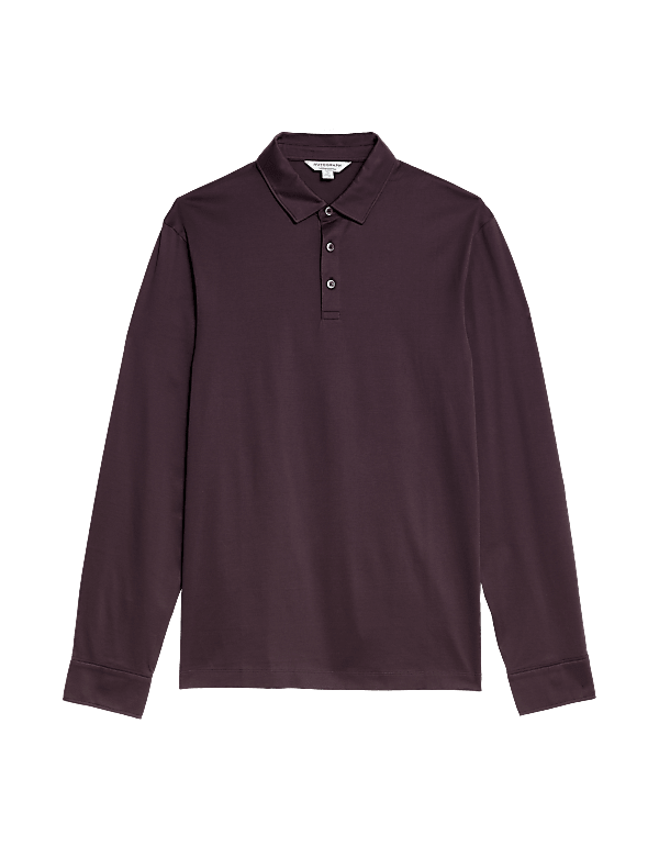 Pure Supima® Cotton Long Sleeve Polo Shirt