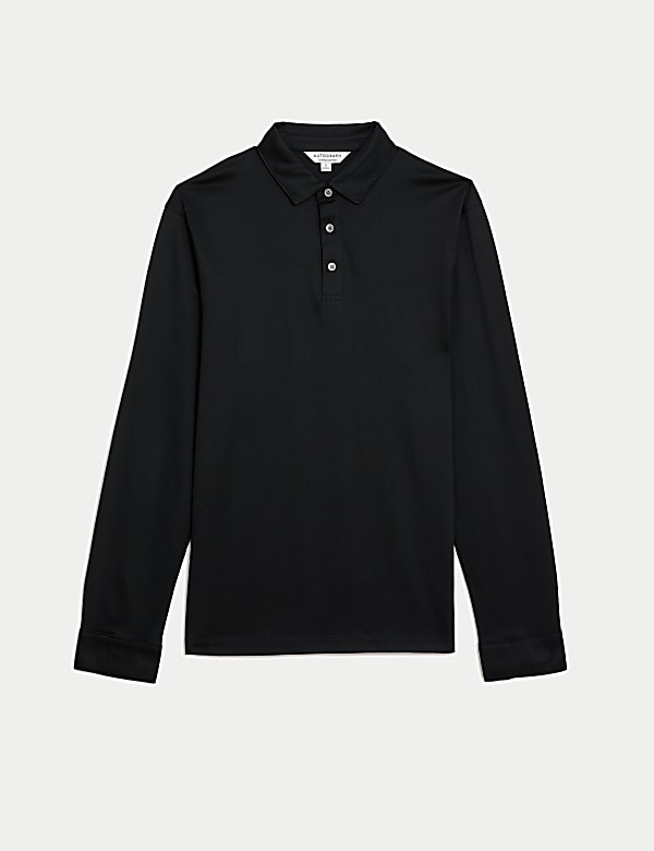 Pure Supima&reg; Cotton Long Sleeve Polo Shirt - FI