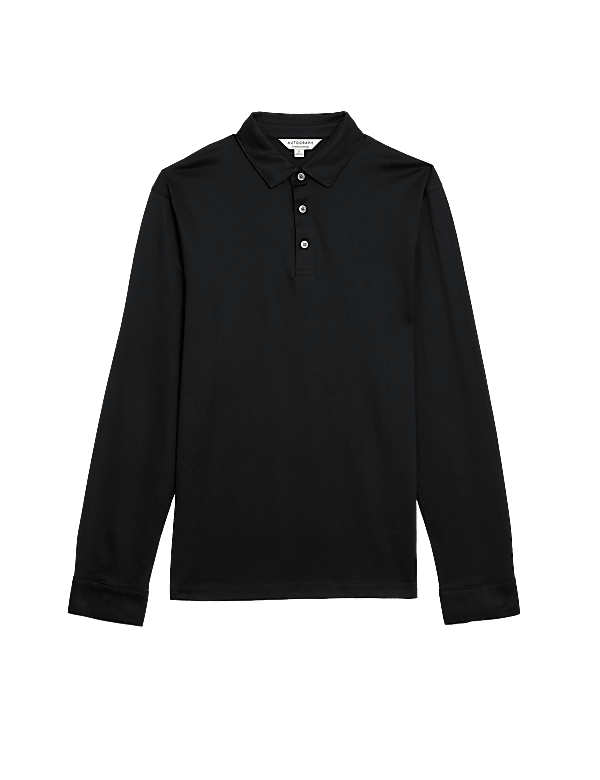 Pure Supima® Cotton Long Sleeve Polo Shirt