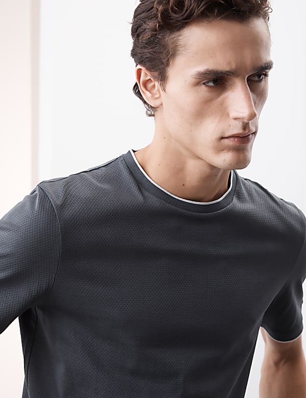 Pure Cotton Textured T-Shirt