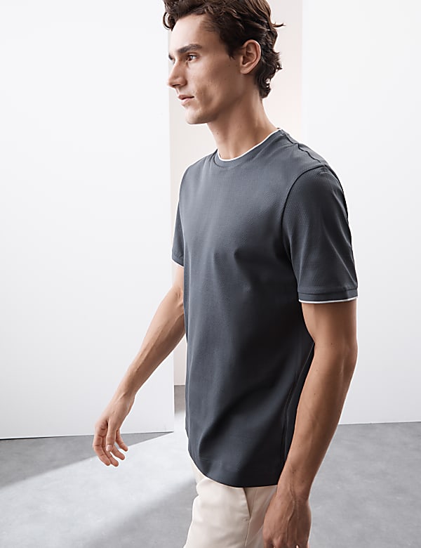 Pure Cotton Textured T-Shirt