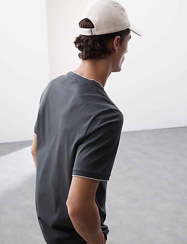 Pure Cotton Textured T-Shirt