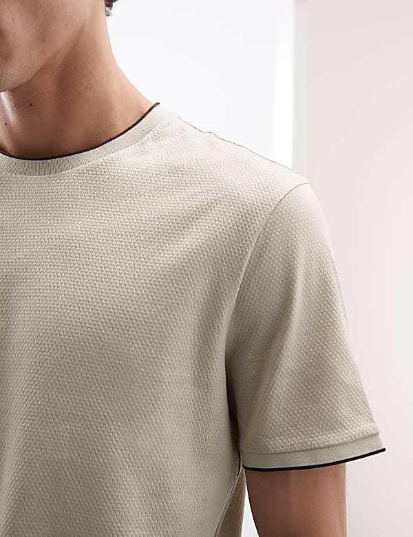 Pure Cotton Textured T-Shirt