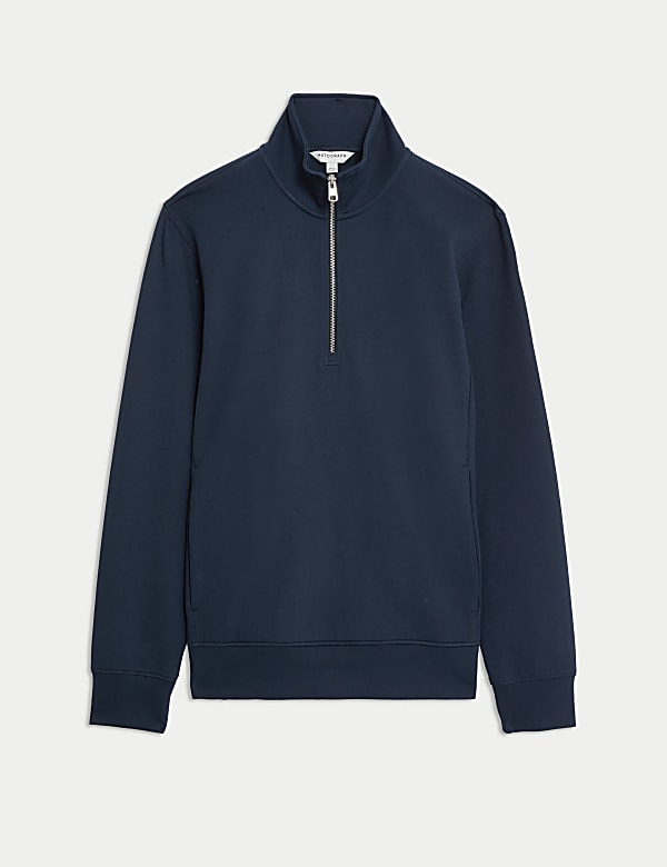 Sweat en coton à col zippé - CH