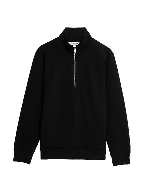 Cotton Rich Half Zip Sweatshirt
