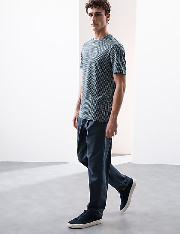 Pure Cotton Jacquard T-Shirt