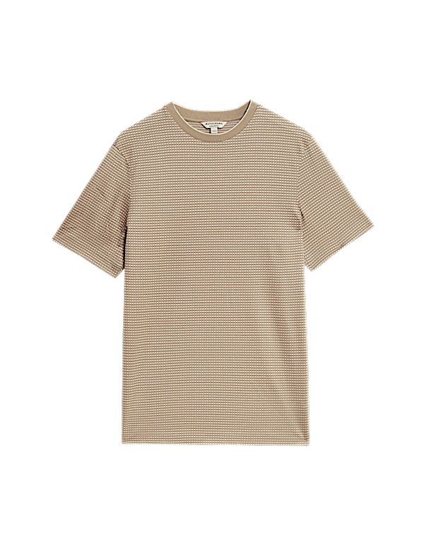 Pure Cotton Jacquard T-Shirt