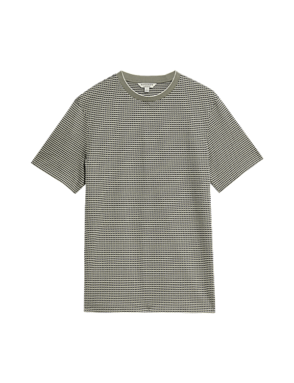 Pure Cotton Jacquard T-Shirt