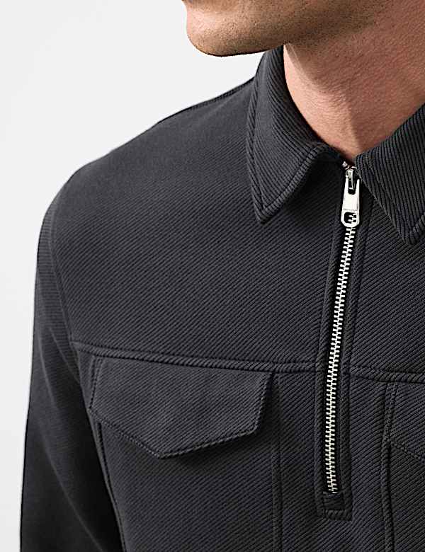 Cotton Rich Half Zip Sweatshirt - NO