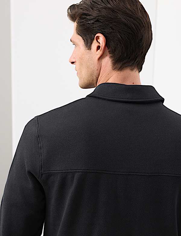 Cotton Rich Half Zip Sweatshirt - NO