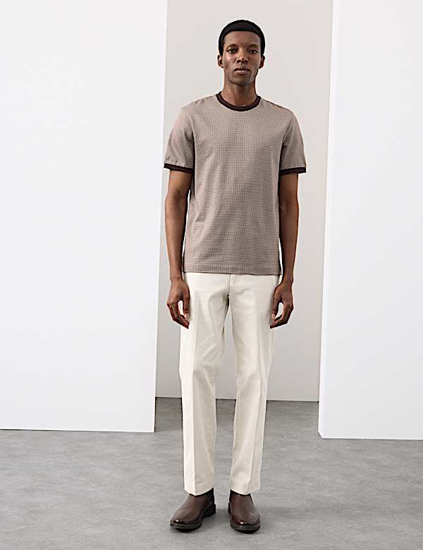 Pure Cotton Jacquard T shirt