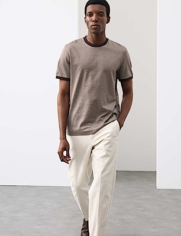 Pure Cotton Jacquard T shirt