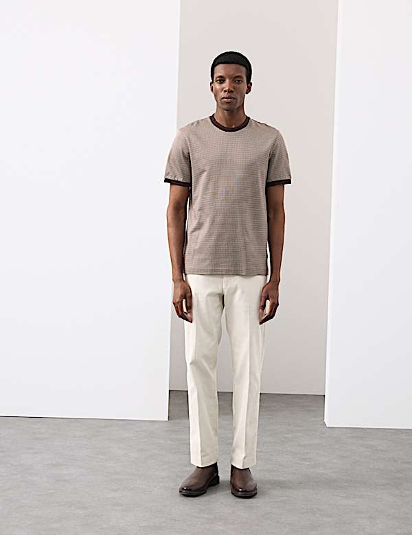 Pure Cotton Jacquard T shirt