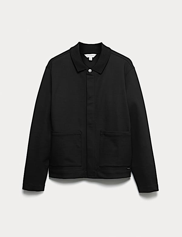 Cotton Rich Zip Up Overshirt - FR
