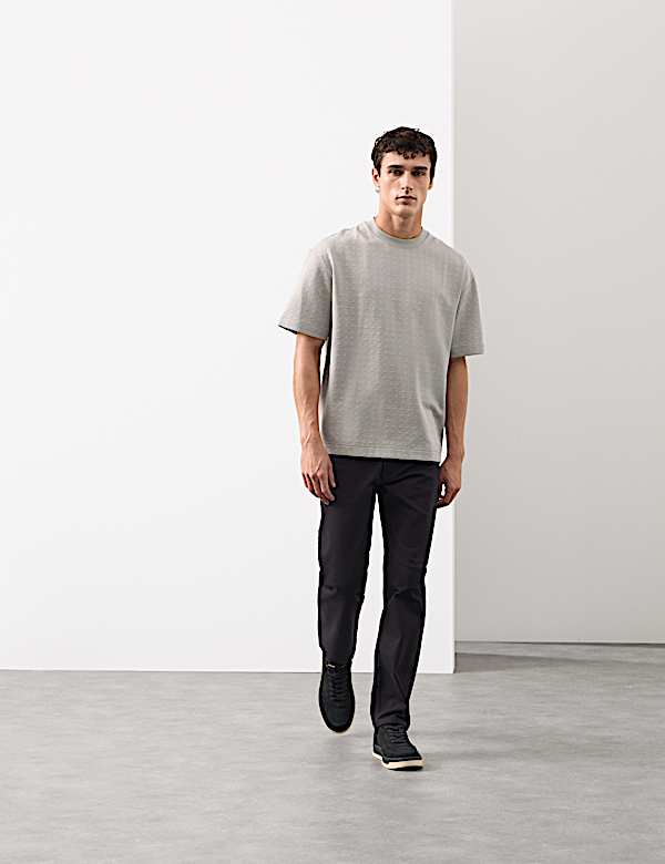 Cotton Rich Jacquard Scuba T-Shirt