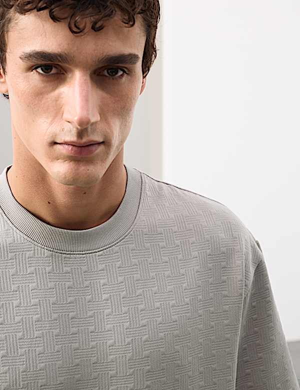 Cotton Rich Jacquard Scuba T-Shirt