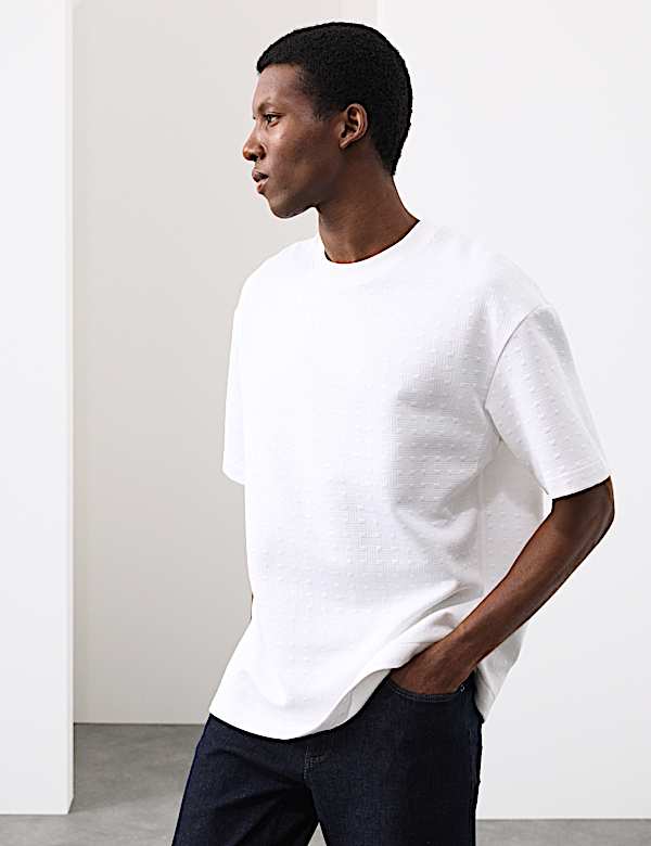 Cotton Rich Jacquard Scuba T-Shirt