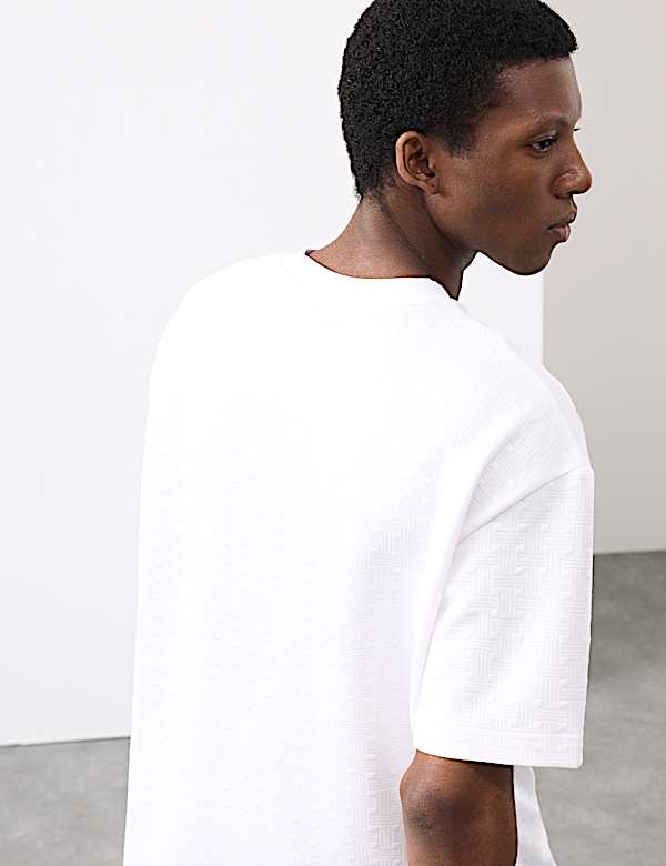 Cotton Rich Jacquard Scuba T-Shirt