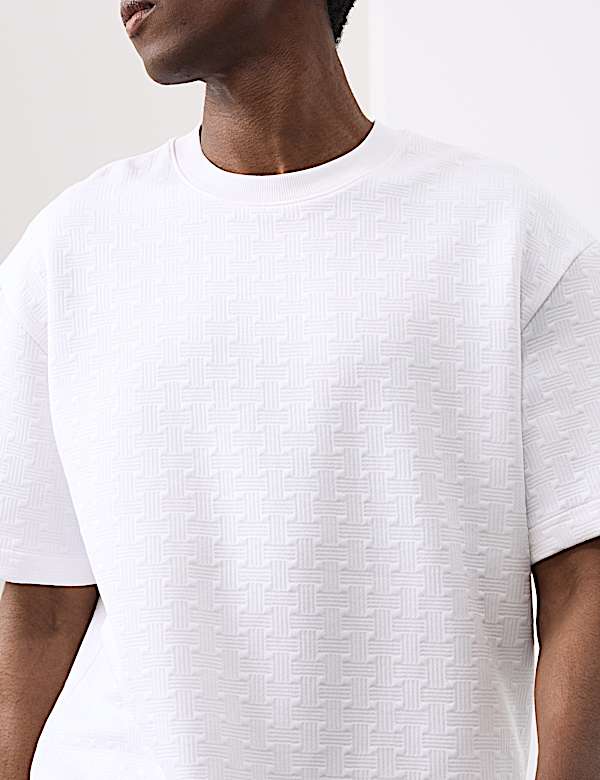 Cotton Rich Jacquard Scuba T-Shirt