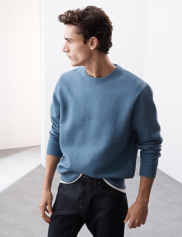 Cotton Rich Crew Neck Sweatshirt