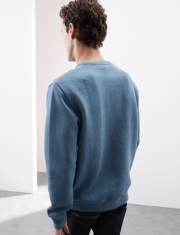 Cotton Rich Crew Neck Sweatshirt