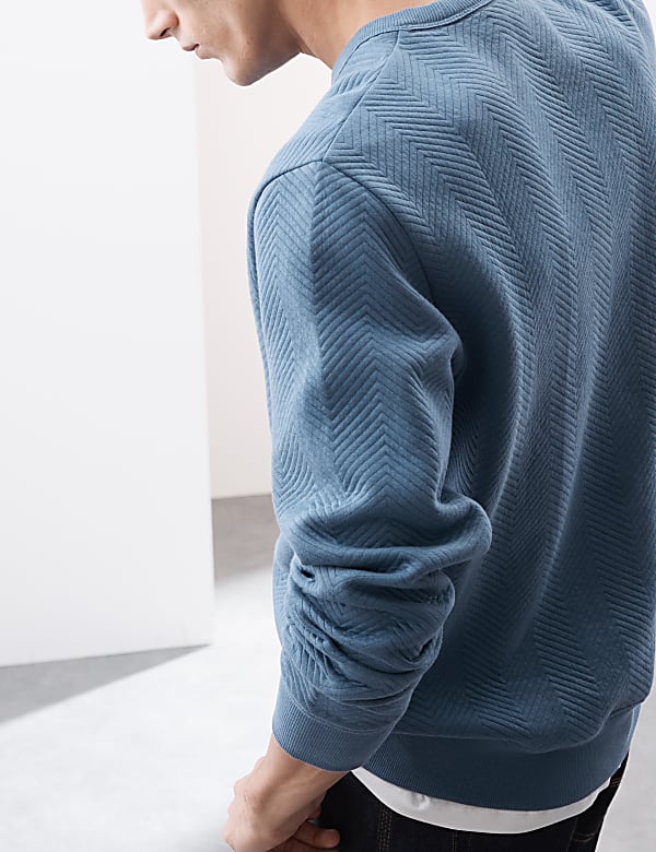 Cotton Rich Crew Neck Sweatshirt