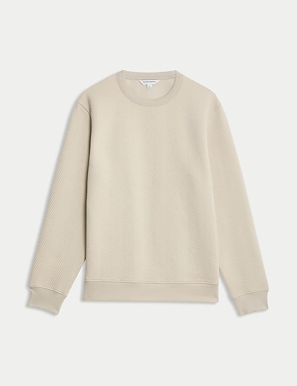 Cotton Rich Crew Neck Sweatshirt - ID