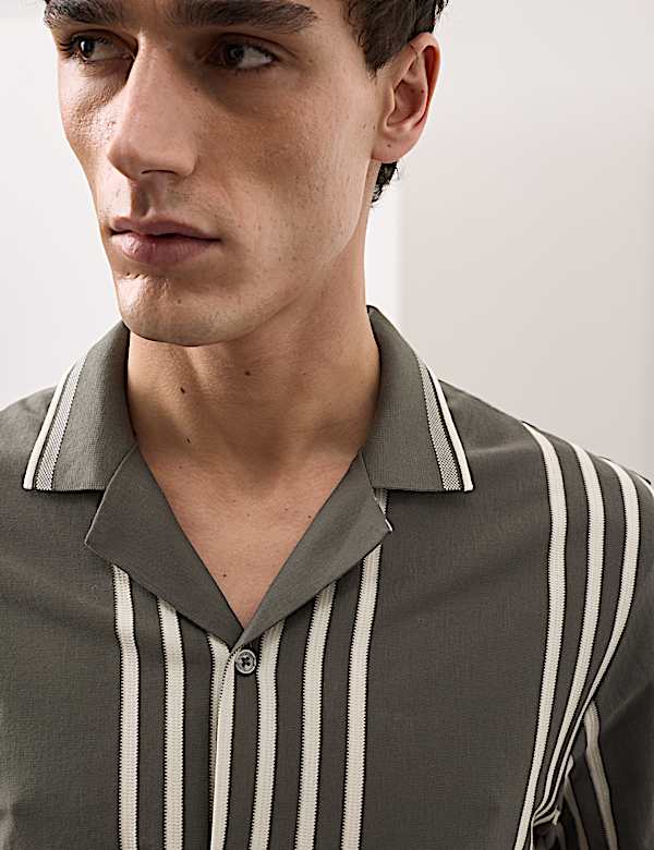 Polo 100 % coton textur&eacute; &agrave; revers - FR