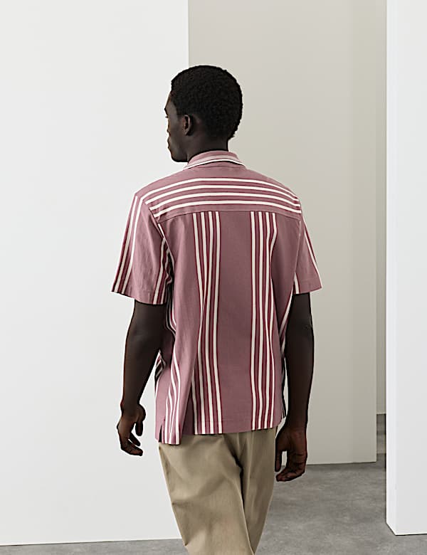 Pure Cotton Textured Revere Polo Shirt