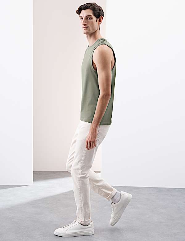 Pure Supima&reg; Cotton Crew Neck Vest - GR