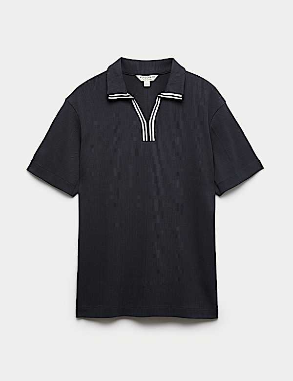 Polo de punto de pointelle Vertical 100 % algod&oacute;n - US