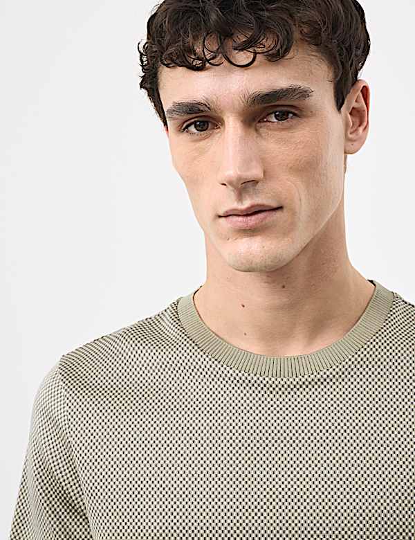 Pure Cotton Jacquard T-Shirt - NZ