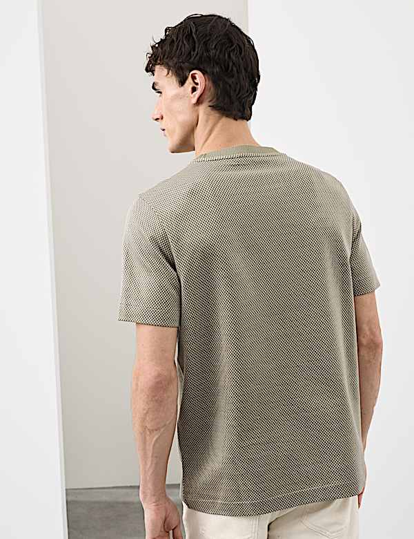 Pure Cotton Jacquard T-Shirt - NZ