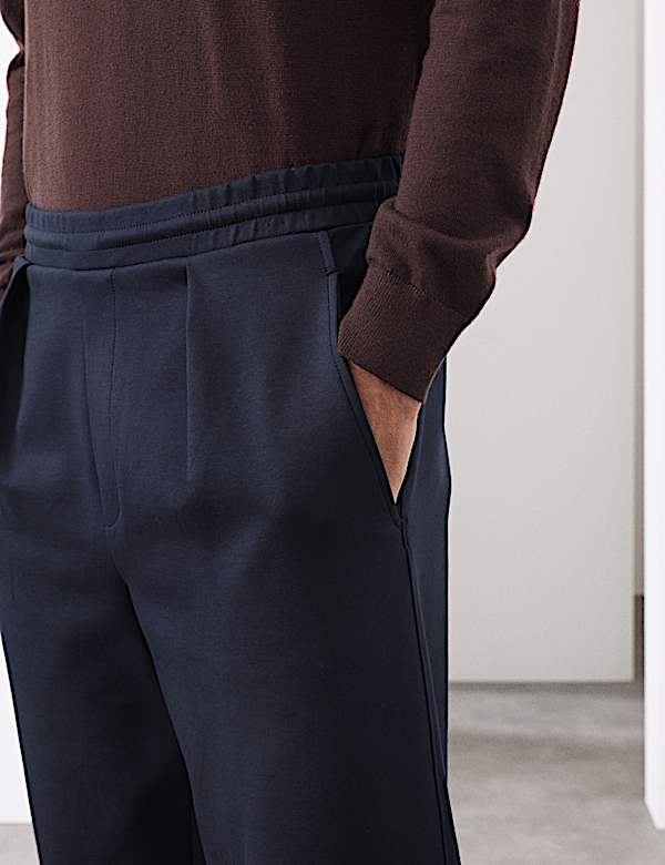 מכנסי ריצה מבד עשיר בכותנה - IL