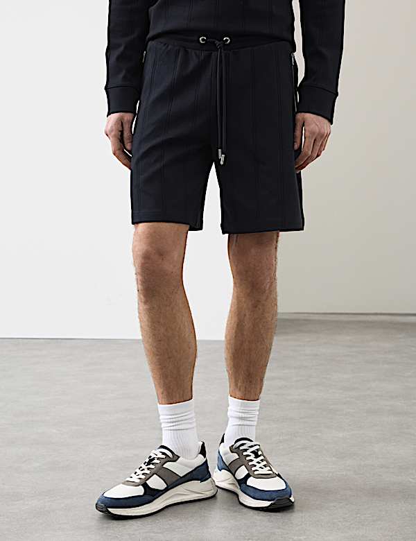 Regular Fit Cotton Rich Drop Needle Shorts