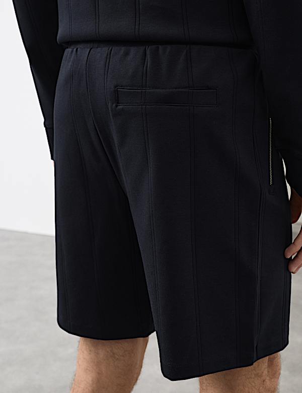 Regular Fit Cotton Rich Drop Needle Shorts