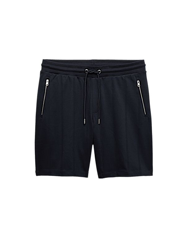 Regular Fit Cotton Rich Drop Needle Shorts